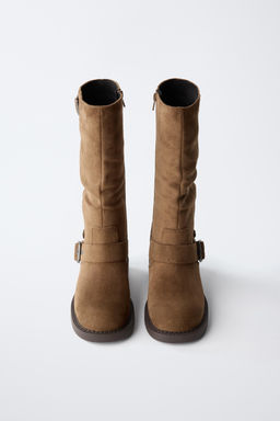BUCKLED KNEE-HIGH BOOTS - Zara фото 11