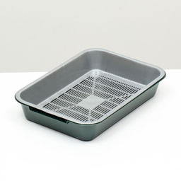 Туалет средний с сеткой 36 х 26 х 6,5 см, серый/зелёный - Simaland фото 3