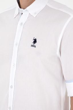 Мужская белая рубашка с длинным рукавом Неожиданная скидка в корзине - U.s. polo assn фото 7