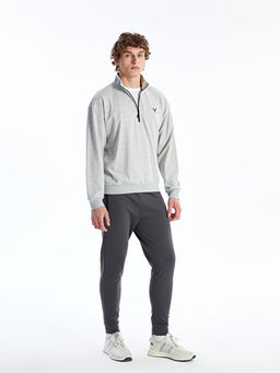 Dik Yaka Erkek Sweatshirt