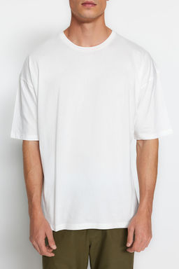 TRENDYOL MAN Siyah Oversize/Genis Kesim Sanatsal S?rt Bask?l? Orme T-Shirt TMNSS23TS00151 - Trendyolmilla фото 16