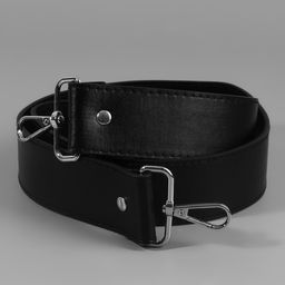 Ручка для сумки, с карабинами, 100 1 см 4 см, цвет чёрный - Арт узор фото 2