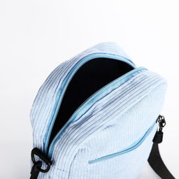 Сумка молодёжная на молнии, цвет голубой - Simaland фото 6