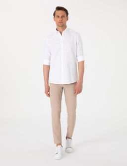Beyaz Oxford Slim Fit Kolay _t_lenebilir G_mlek - Pierre cardin фото 4