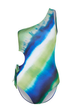 TRENDYOLMILLA Cizgili Tek Omuz Baglamal? High Leg Regular Mayo TBESS24MA00145 фото 8