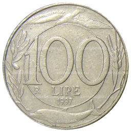 100 лир 1997 года Италия