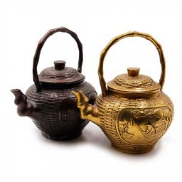 Чайник из бронзы для декора 15см