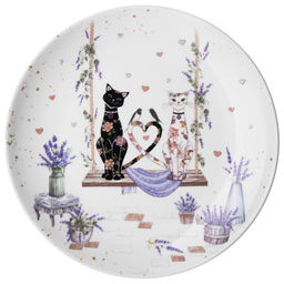 НАБОР ТАРЕЛОК ЗАКУСОЧНЫХ LEFARD ЛАВАНДОВЫЕ КОТЫ 2 ШТ. 20,5*2 СМ (КОР=18НАБ.)  фото 5