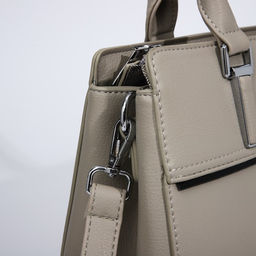 Сумка-тоут на молнии, наружный карман, цвет светло-серый - Simaland фото 5