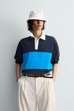 REGULAR FIT COLOUR BLOCK POLO SHIRT - Zara фото 12