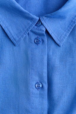 Camisa oversize en mezcla de lino - H&m фото 9