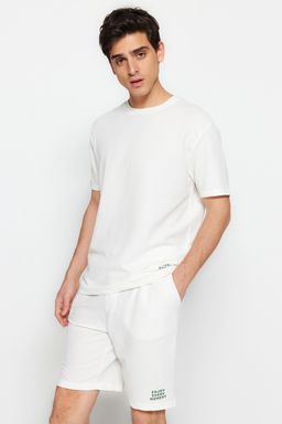 TRENDYOL MAN Mavi Regular Fit Waffle Sortlu Pijama Tak?m? TMNSS23PT00032 - Trendyolmilla фото 12