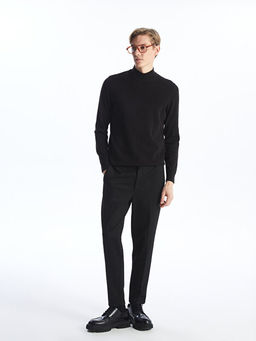 Yar?m Bal?k?? Yaka Uzun Kollu Erkek Triko Kazak