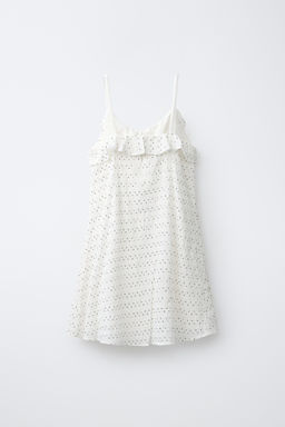 VESTIDO LENTEJUELAS VOLANTE / Blanco roto - Zara фото 3