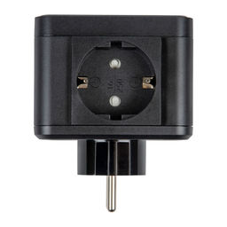 S-GES2-16SBUC BLACK Разветвитель сетевой с выключателем, с/з. 2 гнезда. 2USB+1TYPE C. 16А, 3500Вт. Черный. ТМ Uniel