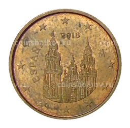 1 евроцент 2018 года Испания