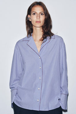 ZW COLLECTION CONTRAST TRIM SHIRT - Zara фото 2
