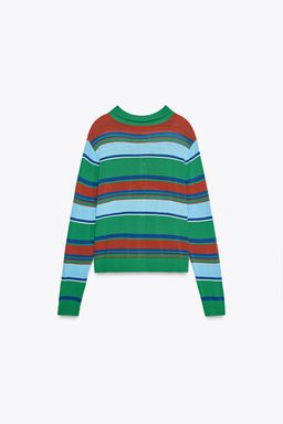 STRIPED POLO CARDIGAN - Zara фото 6