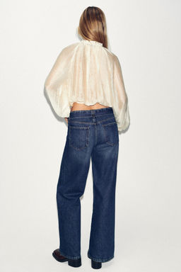 FLOWING BLOUSE WITH PUFF SLEEVES - Zara фото 3