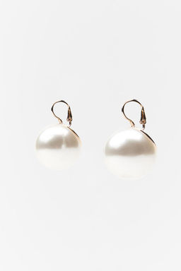 LARGE FAUX PEARL EARRINGS - Zara фото 3