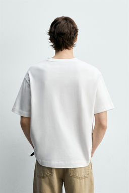 CAMISETA TEXTOS BORDADO ESTAMPADO / Blanco - Zara фото 3