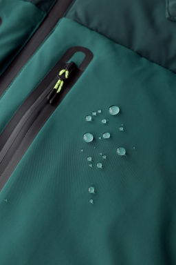 DOWN AND FEATHER PUFFER JACKET WITH REMOVABLE HOODIE, WATER-RESISTANT AND WINDPROOF COLOUR BLOCK RECCO® SYSTEM SKI COLLECTION - Zara фото 13