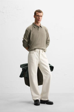 TEXTURED RIBBED POLO SHIRT - Zara фото 2