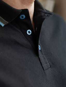 Футболка-поло из фактурного трикотажа VILATTE