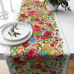 Дорожка столовая, сервировочная 50х180см "Паулина", хлопок "Премиум" 236г/м2, упаковка классическая 28х41см, "Домашняя мода" (Россия)