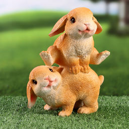 Фигурка полистоун Зайки прыгуны, 9?13?19 см