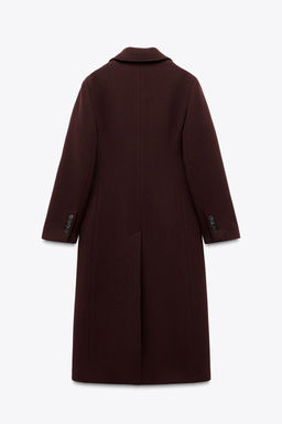 ZW COLLECTION DOUBLE-BREASTED WOOL-BLEND COAT - Zara фото 2
