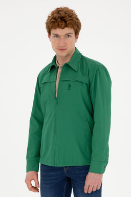 U. S. Polo Assn / Мужская зеленая рубашка с длинным рукавом - U.s. polo assn фото 8