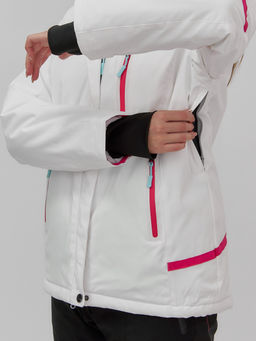 Горнолыжный костюм женский зимний белого цвета 07091Bl - Chunmai фото 16