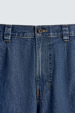 PLEATED RELAXED FIT DENIM BERMUDA SHORTS - Zara фото 10