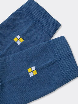 Цена за 5 пар! Высокие детские носки джинсового цвета - Mark formelle фото 4