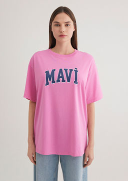 Mavi Logo Bask?l? Pembe Tisort  фото 4