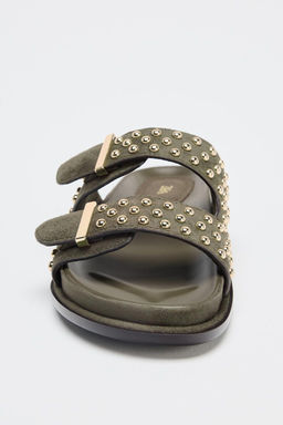 STUDDED BUCKLE SANDALS - Zara фото 6