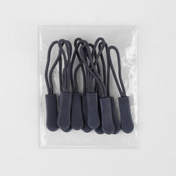 Цена за 8 шт. Пуллер для молнии, 2.5 см, 6×0.8 см, 10 шт., серый