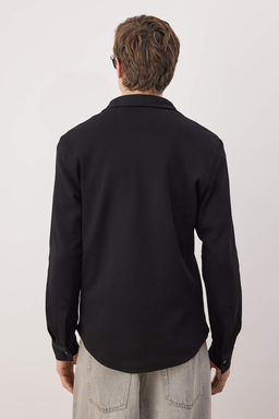 Siyah Regular Erkek Gomlek TMNAW26GO00019 - Trendyolmilla фото 14