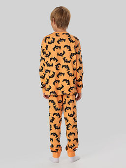 Комплект для мальчиков оранжевый с принтом летучие мыши - Mark formelle фото 2