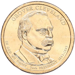 Монета 1 доллар 2012 года (Р) США 24-й президент США Гровер Кливленд