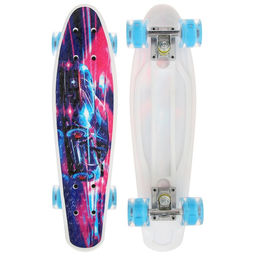 Пенниборд ONLITOP, 55х14 см, колёса световые PU 60х45 мм, ABEC 7, алюминиевая рама  фото 2