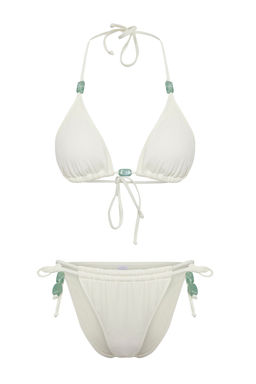 TRENDYOLMILLA Ekru Ucgen Boncuk Aksesuarl? Brazilian Bikini Tak?m? TBESS25BT00056  фото 5