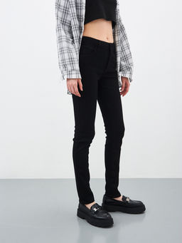 Утепленные женские джинсы зауженного кроя на флисе - Mossmore фото 12