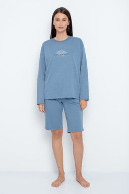 Пижама Very Neat Е 20084/капитанский синий хлопок с полиэстером женская