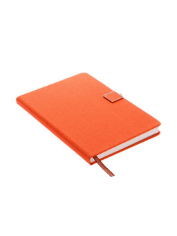 Ежедневник недатированный А5, с хлястиком, 96 листов, в линейку, пвх, оранжевый - Simaland фото 2