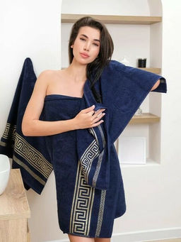 Махровое полотенце Эллада- индиго 50*90 см. хлопок 100%