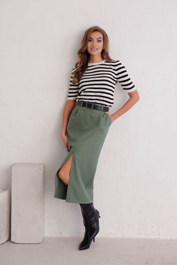 11721 Юбка миди-макси в приглушённом зелёном - Martichelli фото 16