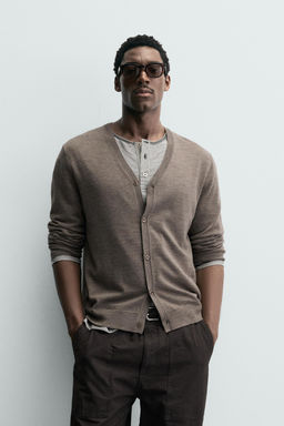 100% WOOL CARDIGAN - Zara фото 2