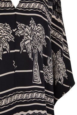 Tropikal Desenli Dokuma Plaj Midi Elbise TBESS25EL00031 - Trendyolmilla фото 6